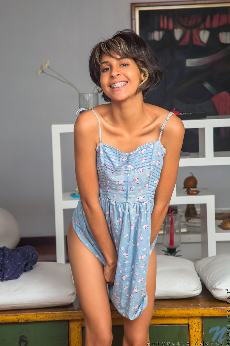 Antonella Campos is a hot horny teen who loves cute clothes